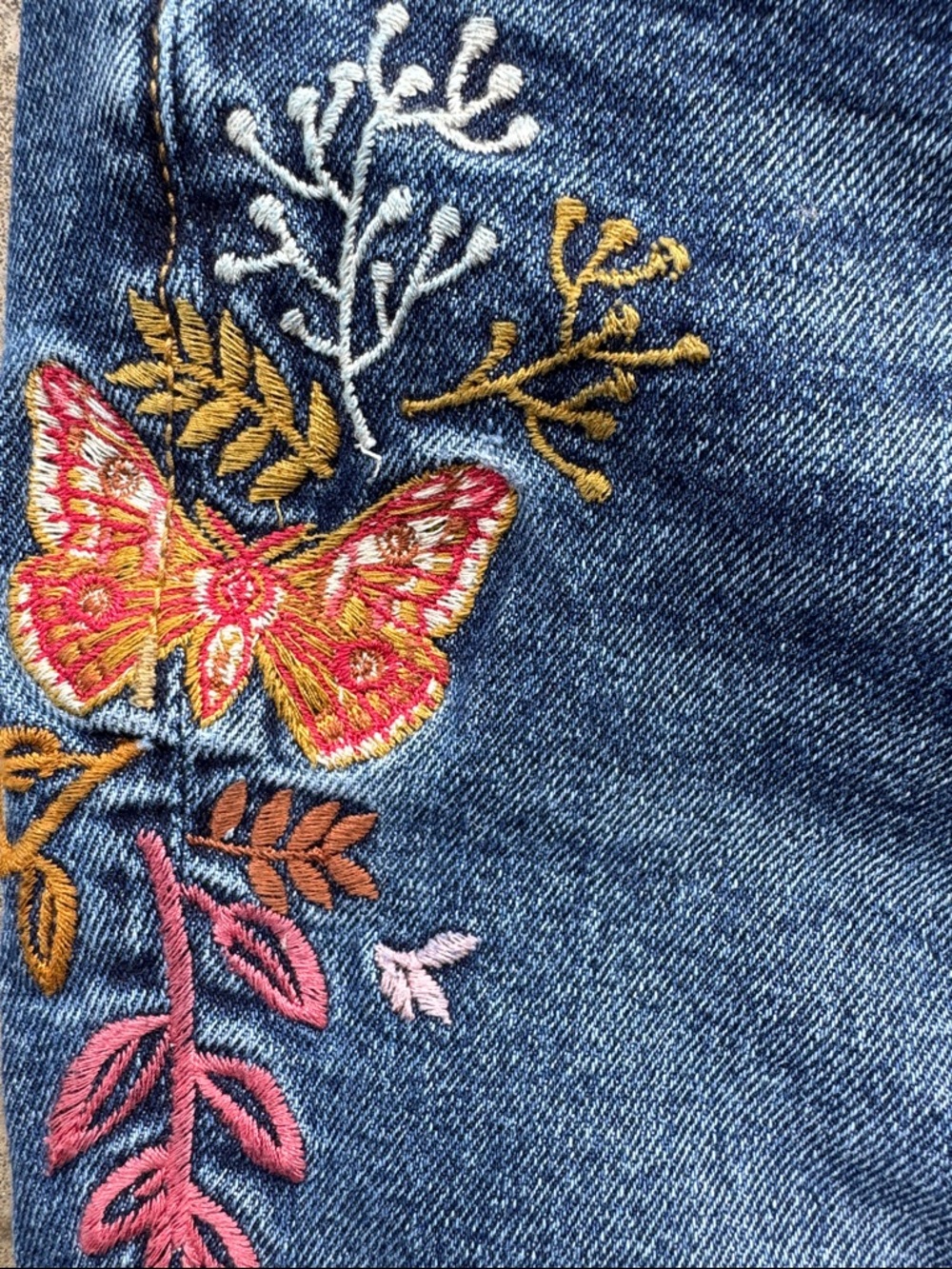 DRIFTWOOD Kelly Blue Embroidered Flare Jeans Size 31 x 32 Bootcut - Picture 4 of 12
